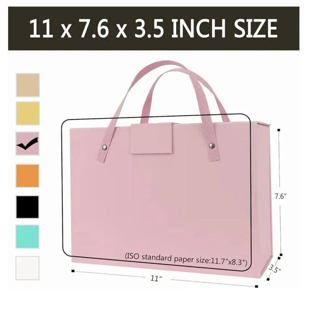 Pink Gift Box - 2 Pack 11x7.6x3.5 Inches Gift Box with Lids,Portable Magnetic...
